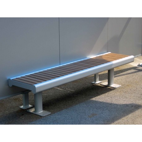 TIP 3500 KLUPA ALUMINIJ - DRVO BEZ NASLONA