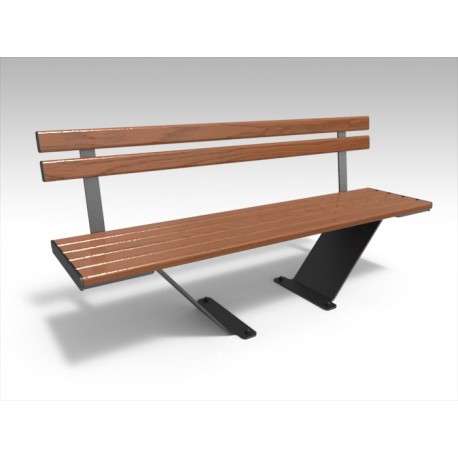 TIP 3520N KLUPA ČELIK - ALUMINIJ S NASLONOM SERIJA