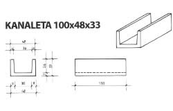 Betonska kanaleta 100x48x33 cm