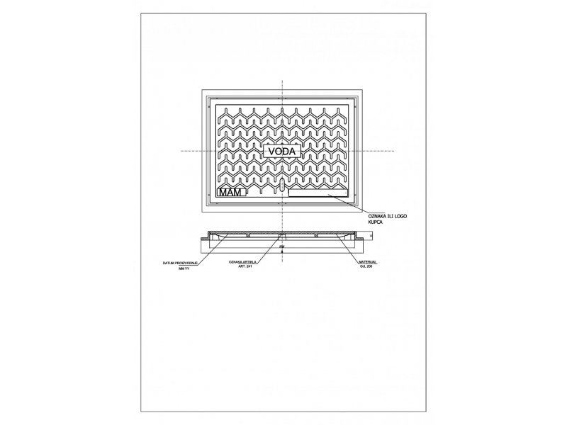 KANALSKI POKLOPAC 500x350 A15-Art.241